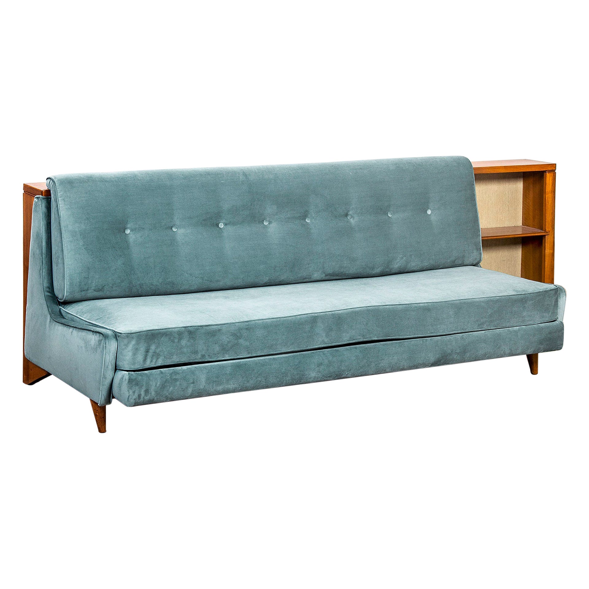 20th Century Ico Parisi Rare Velvet Sofa, 1961 