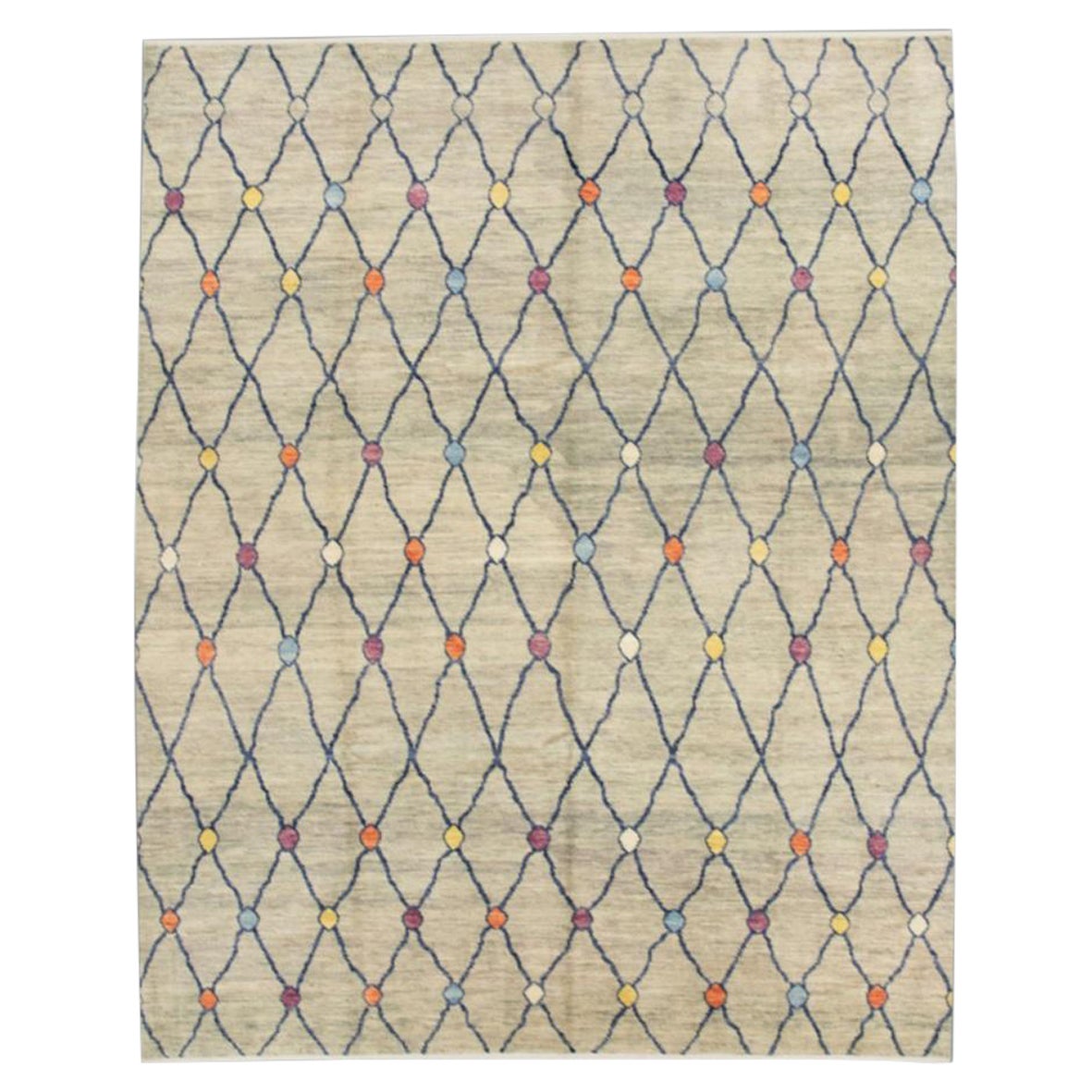 Oriental Hand Knotted Turkish Modern Rug 8'2" x 10'7" #M-1033 For Sale