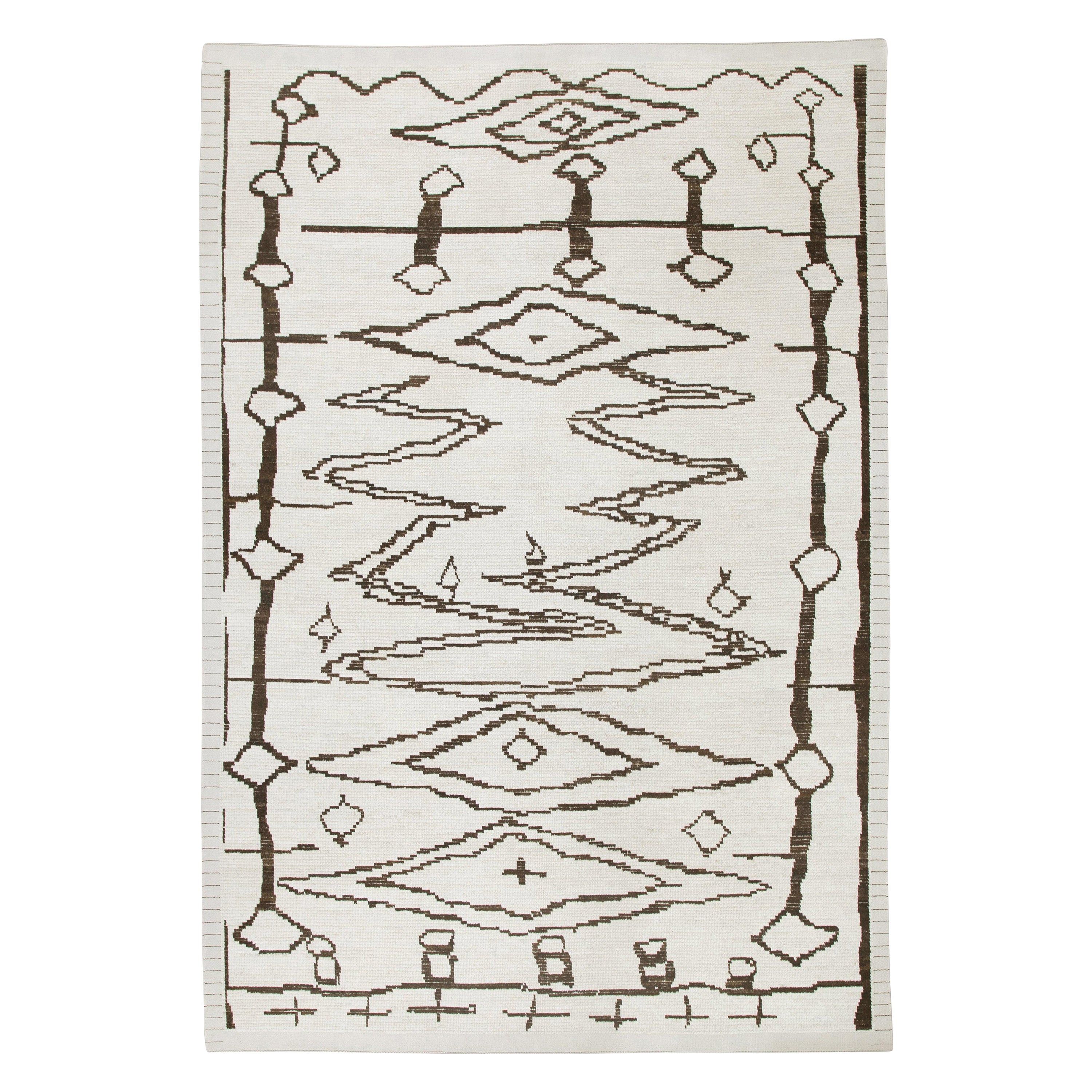 Orientalischer handgeknüpfter türkischer moderner Tulu-Teppich 9' x 12'6" #6213