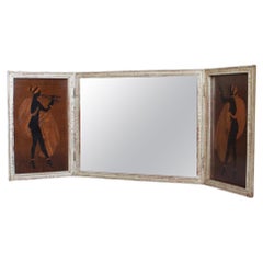 Antique Rowley Gallery Framed Mirror Triptych