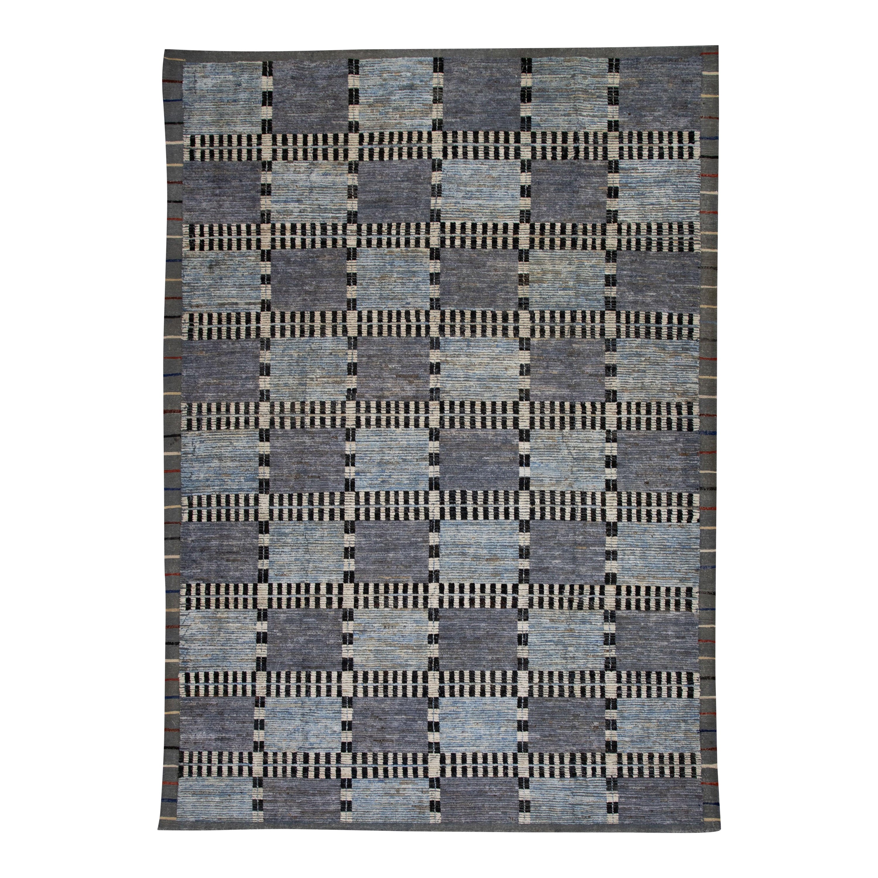 Orientalischer handgeknüpfter türkischer moderner Teppich 9'1" x 12'1" #6004