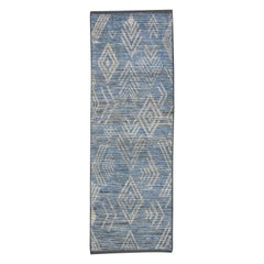 Orientalischer handgeknüpfter türkischer moderner Teppich 2'10" x 8'2" #6009A