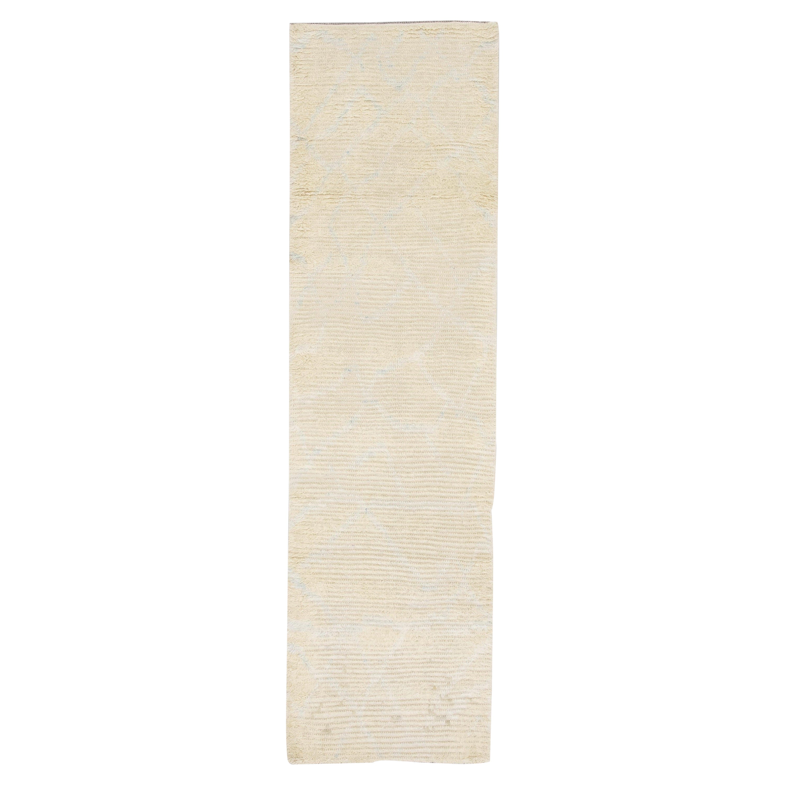 Orientalischer handgeknüpfter türkischer moderner Tulu-Teppich 2'11" x 10' #11A