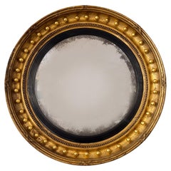 Miroir Regency anglais avec verre convexe