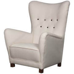 Wing Chair Attributed to Fritz Hansen