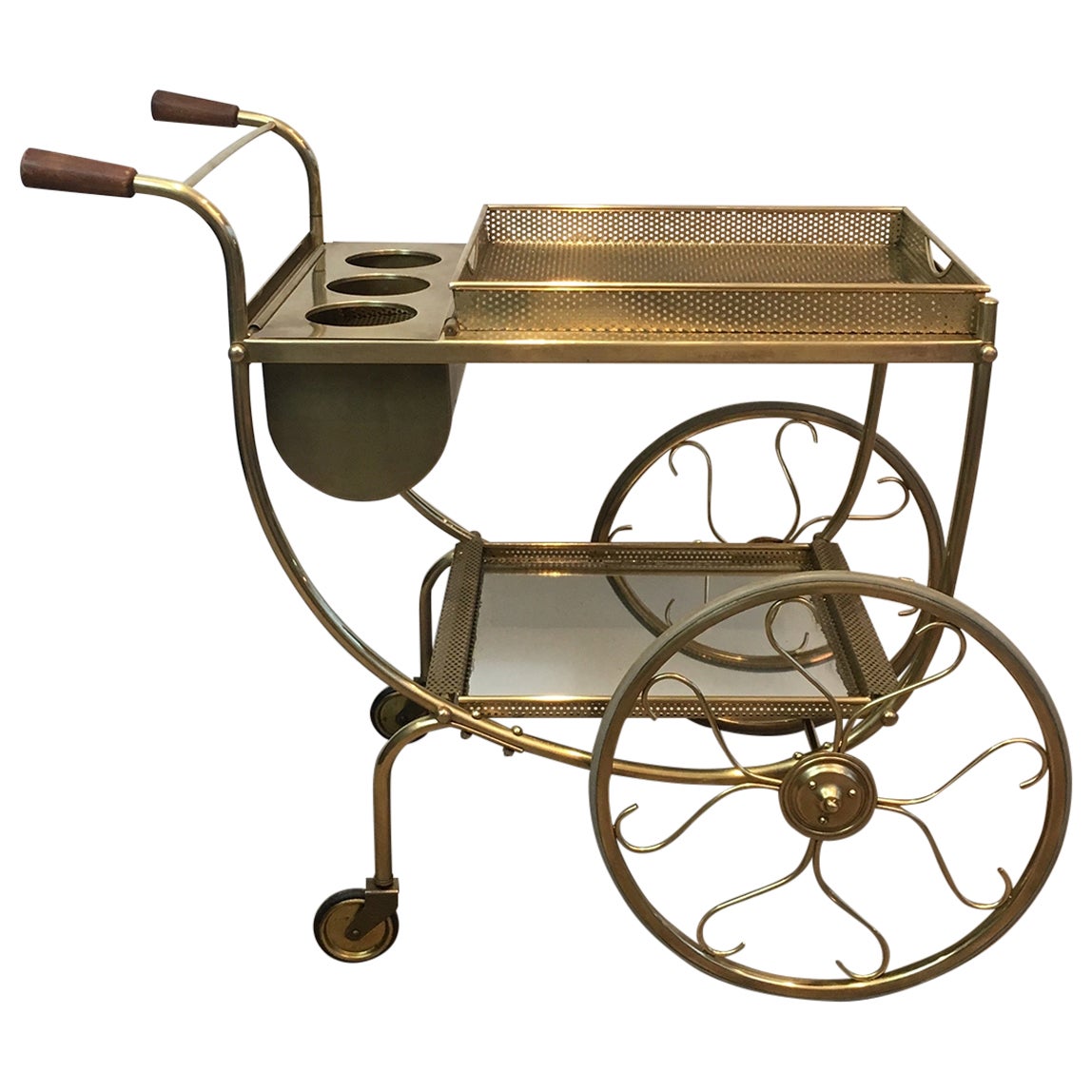 Design Brass Drinks Trolley by Josef Frank for Svenskt Tenn. Circa 1950