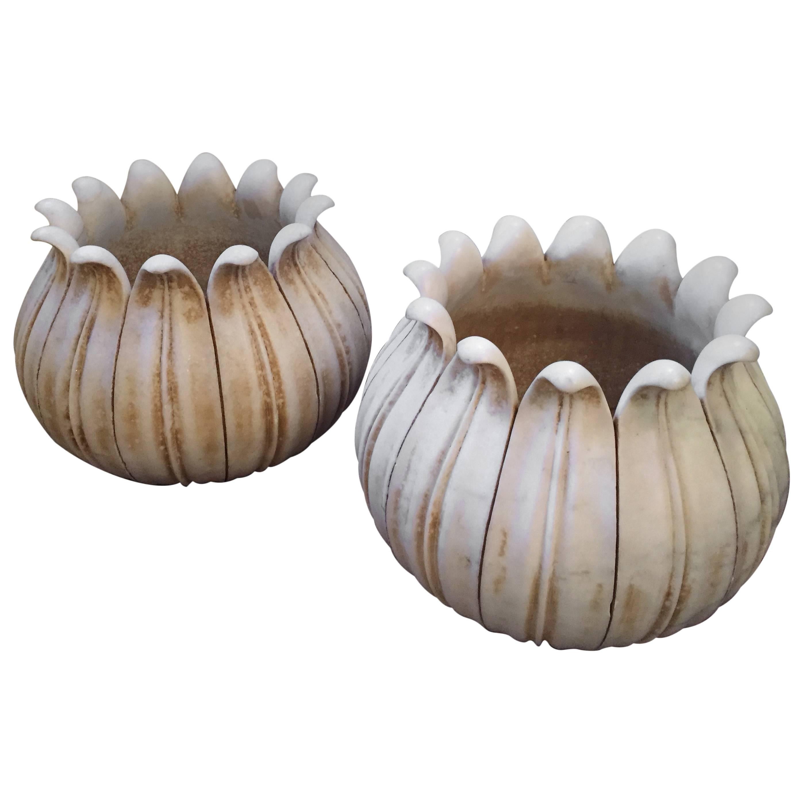 Magnificent Anglo-Indian Marble Jardinieres For Sale