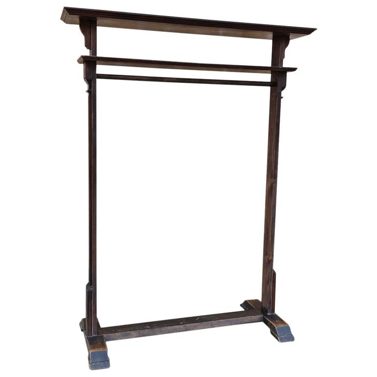 Reclaimed Mahogany Late Victorian Style Entryway Coat Rack at 1stdibs