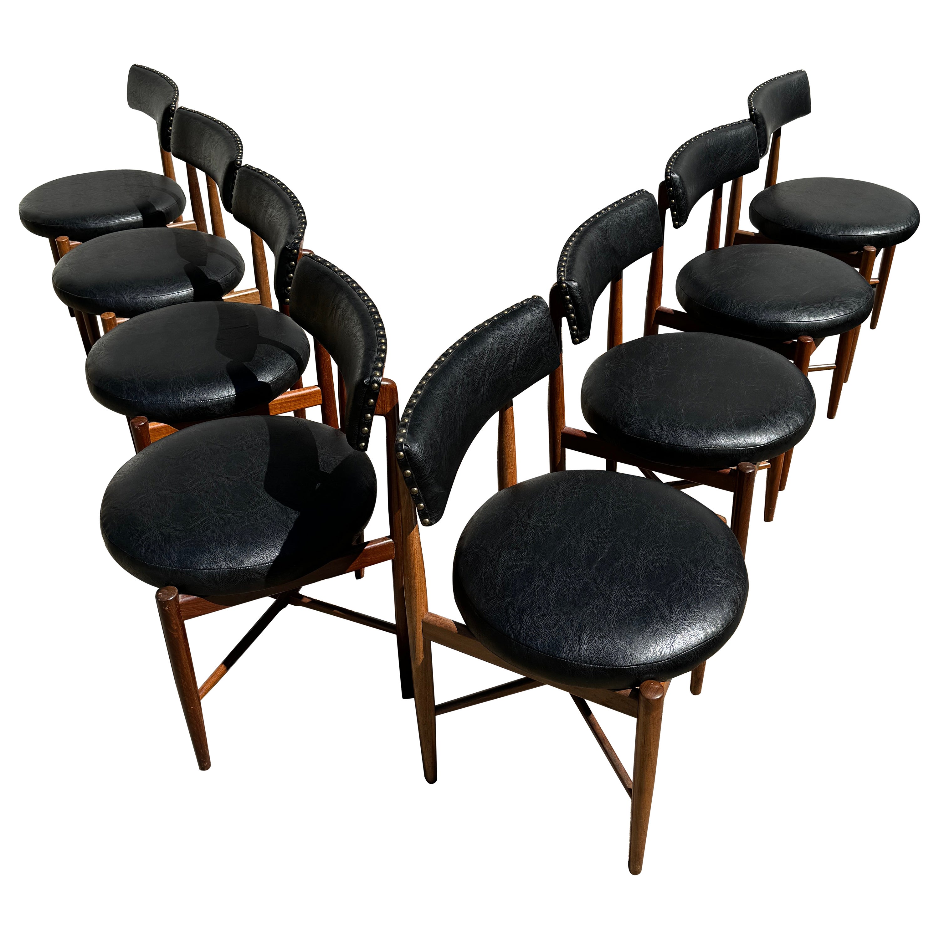mid century modern set of 8 dining chairs by Victor Bramwell Wilkins for G plan For Sale