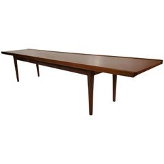 Modernist Walnut Kipp Stewart Long Table or Bench