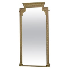 Specchio da molo vittoriano in legno dorato