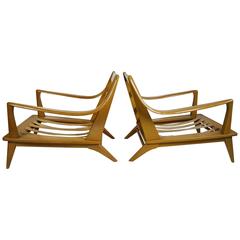 Pair of Streamline Modern Lounge Chairs Heywood-Wakefield
