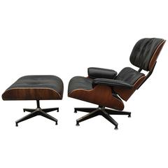 Rosewood Herman Miller Eames Lounge Chair and Ottoman