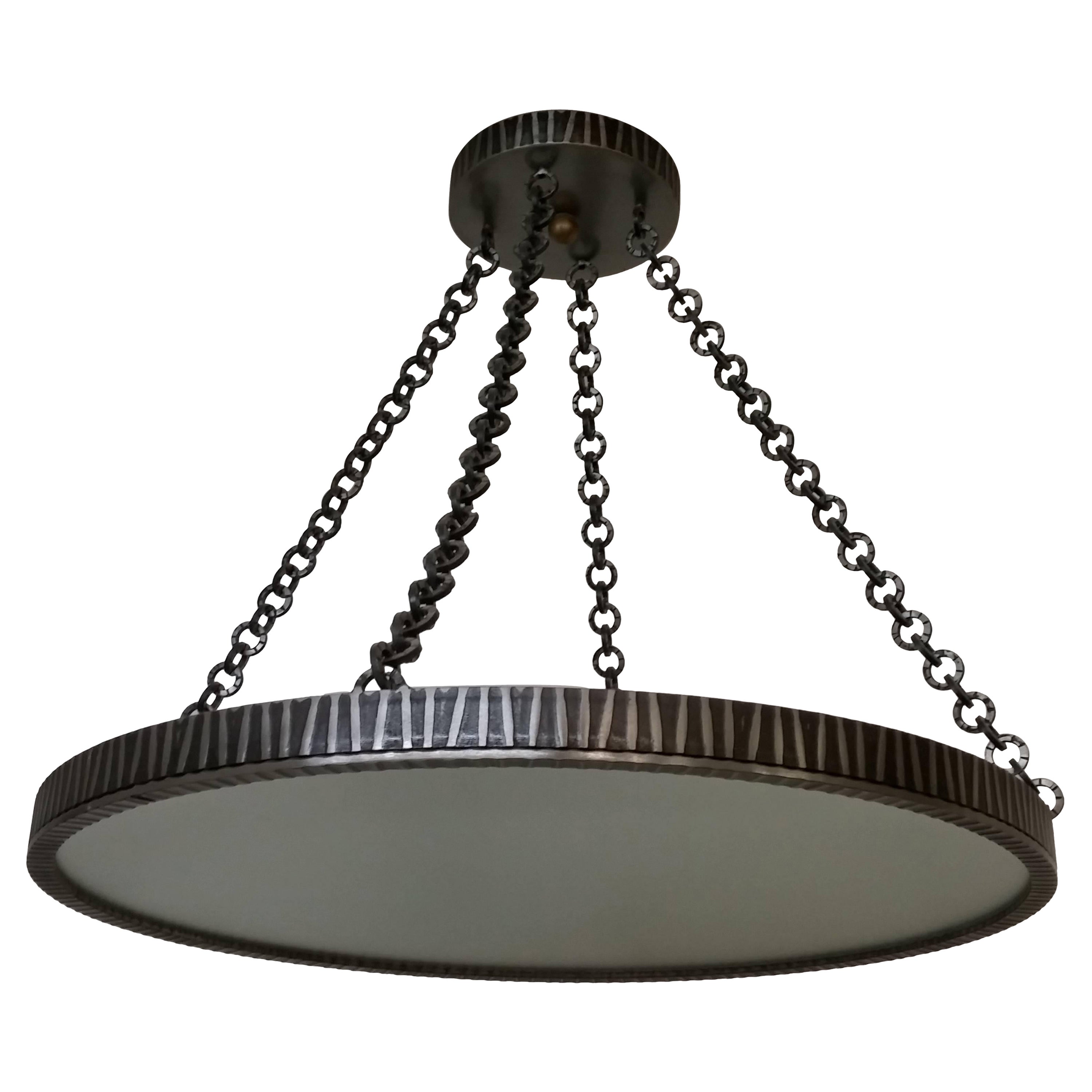 Modern Worout Iron Chandelier For Sale