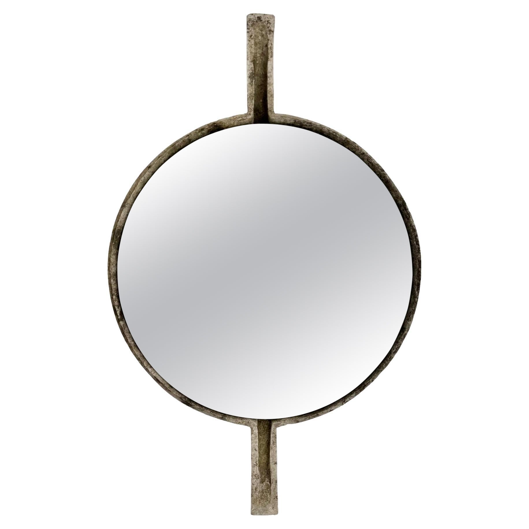 Willy Guhl Concrete Mirror with Spikes, 1960s Switzerland For Sale