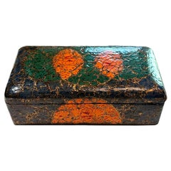 Antique Black And Red Kashmir Box 
