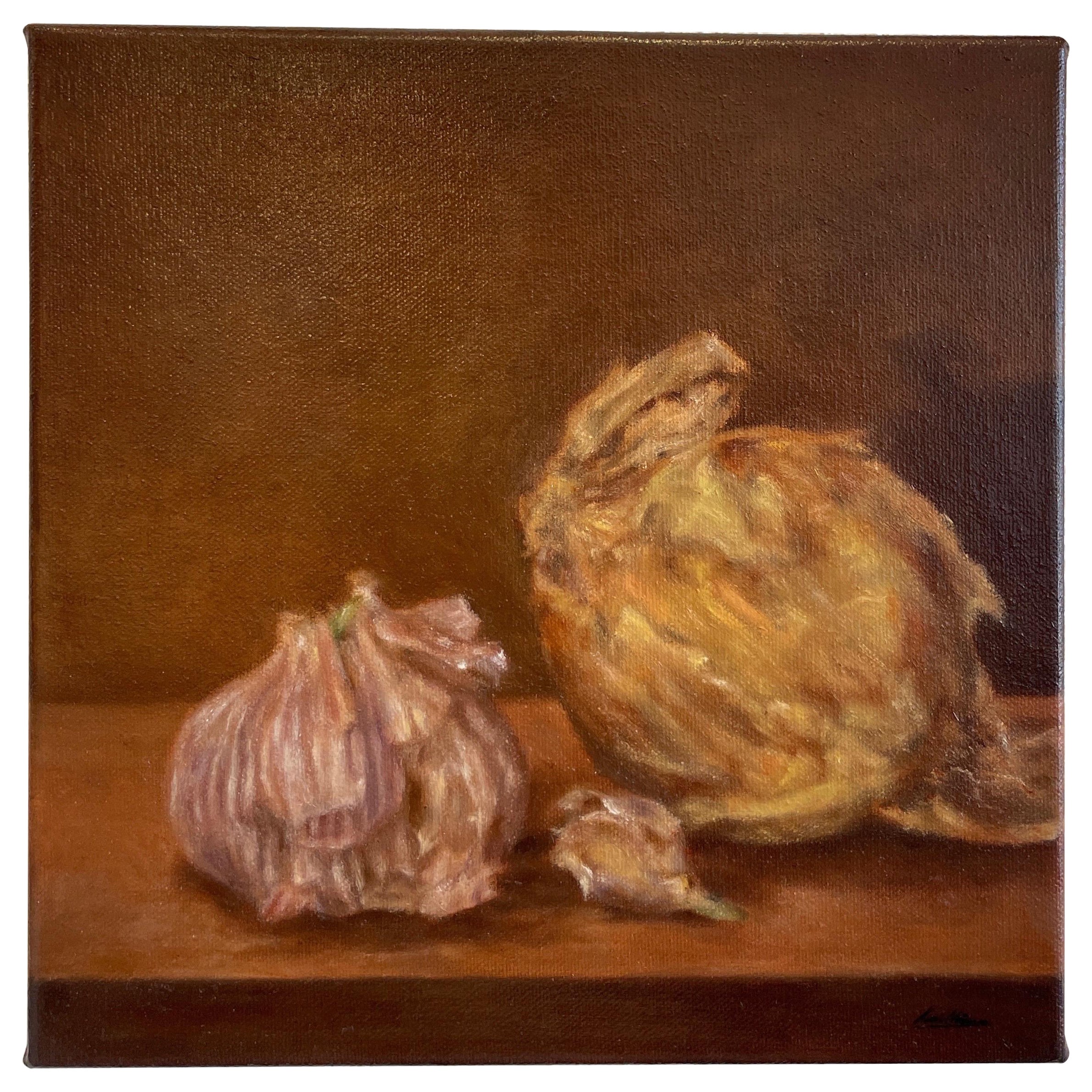 Garlic & Onion still life by Karin Mizuno 
