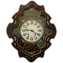 Horloge murale française ancienne de qualité victorienne 