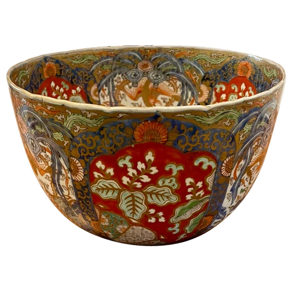 Large 19th Century Antique Japanese Outstanding Quality Imari Bowl  For Sale