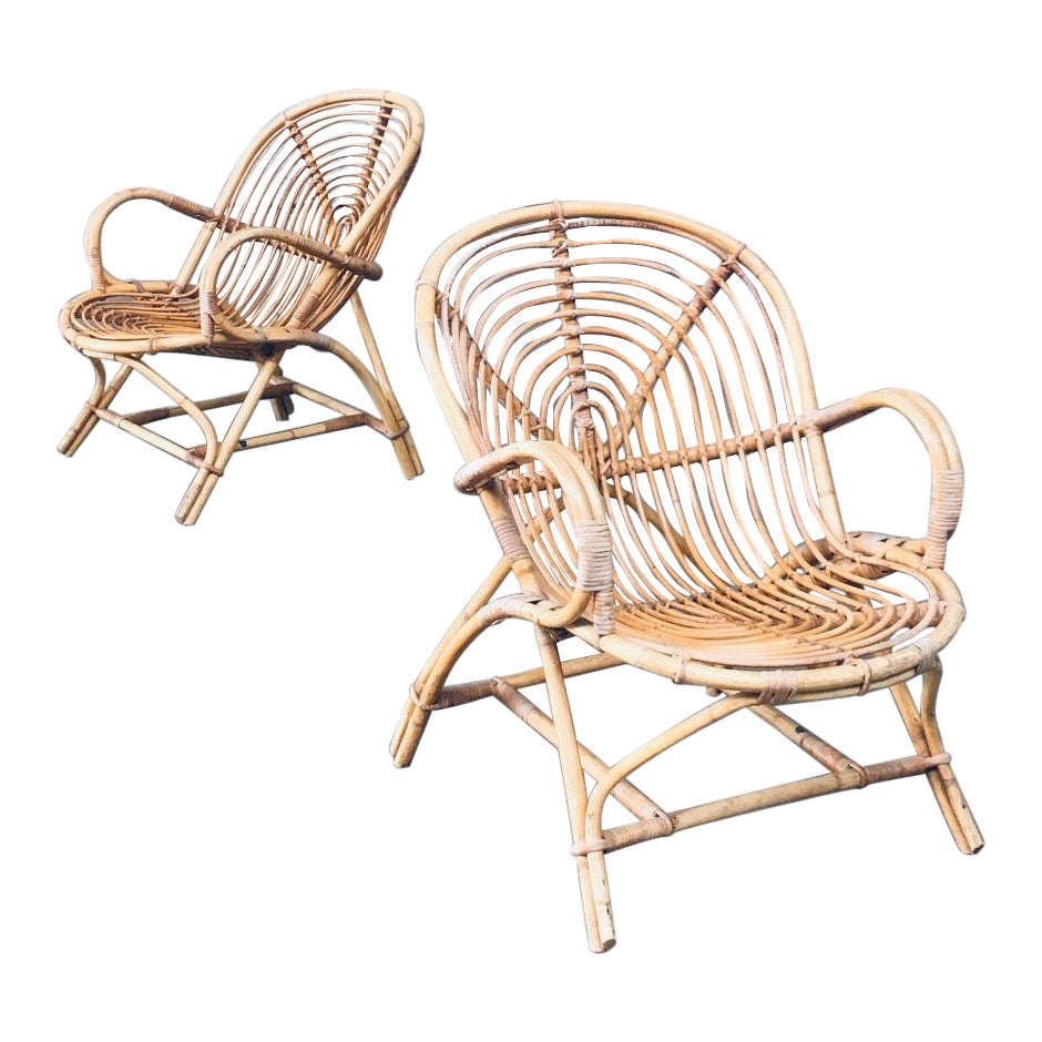 Ensemble de chaises longues "TRIO" de Rohe Noordwolde, Hollande, du milieu du siècle dernier en vente