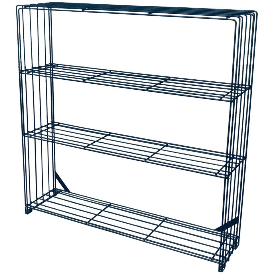 Mid Century Industrial 3 Tier Wood Bread Storage Rack at 1stDibs ...