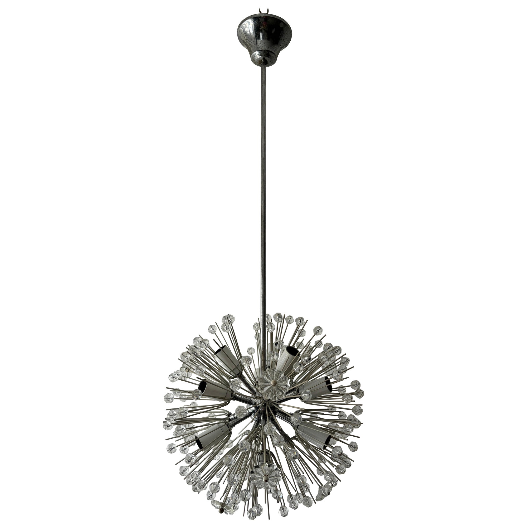 Emil Stejnar Snowball Sputnik Snowflake Chandelier Newly Rewired for USA 