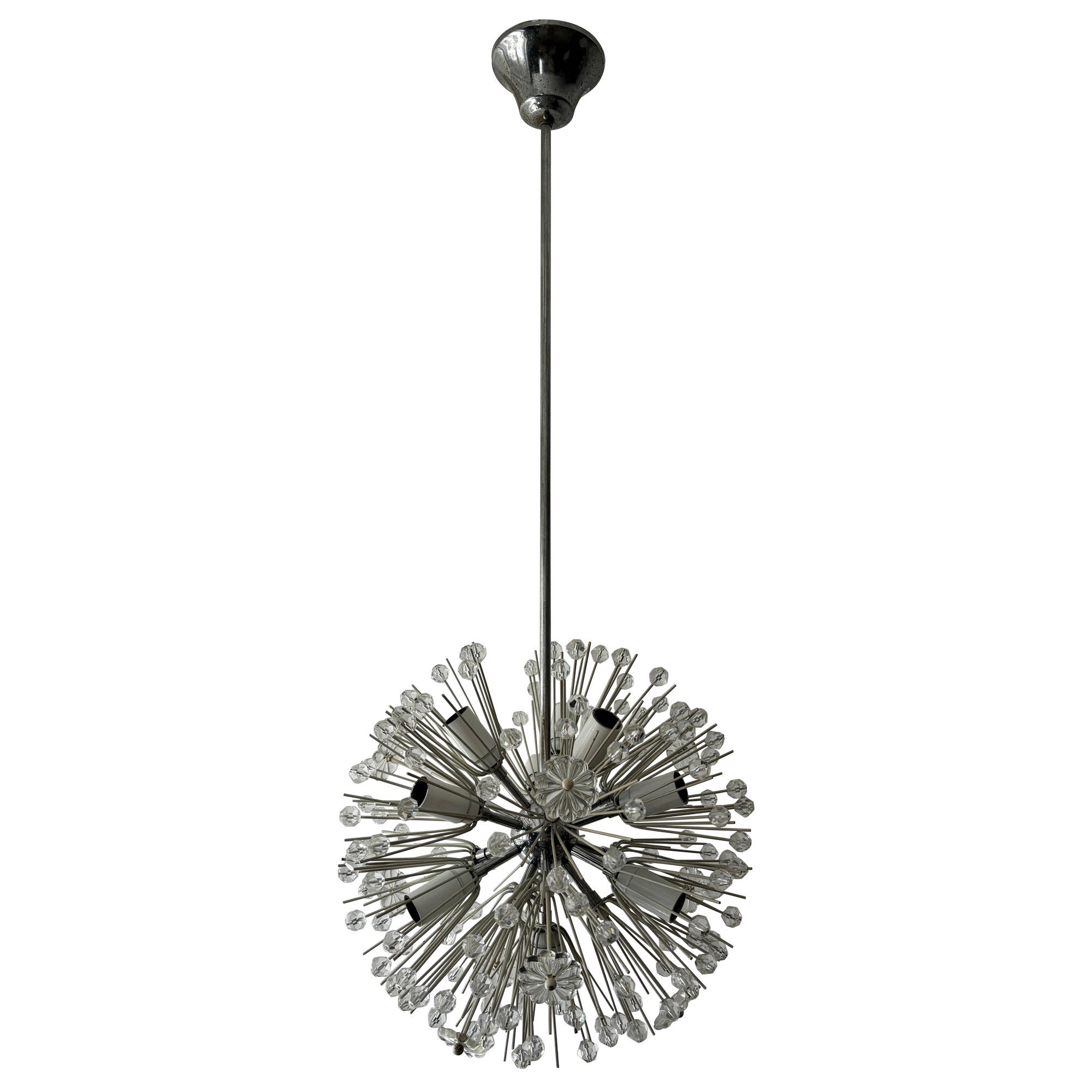 Emil Stejnar Snowball Sputnik Snowflake Chandelier Newly Rewired for USA