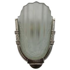 Pair of French Art Deco Wall Sconces by Degue