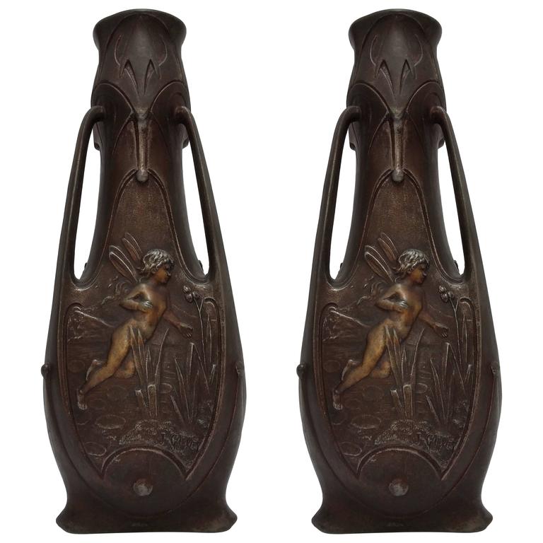 French Art Nouveau Vases For Sale at 1stdibs