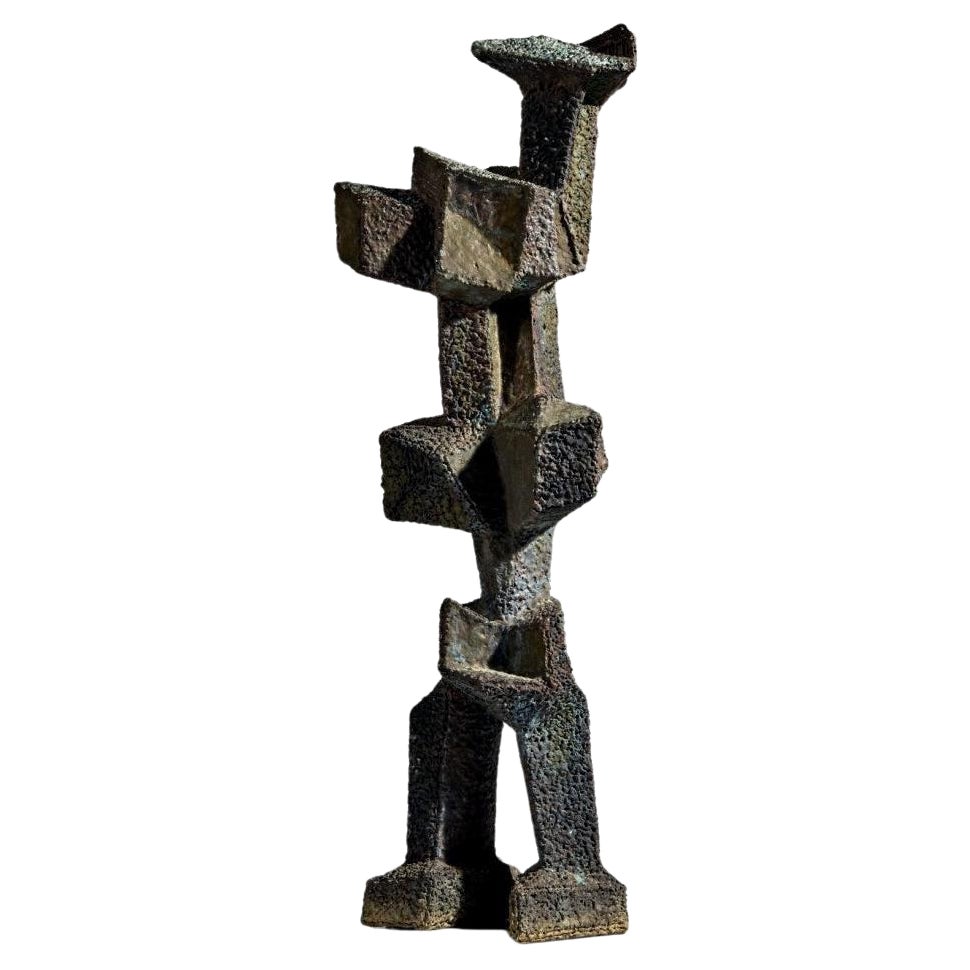 Unique Welded Bronze Sculpture Rare Figurative Form Harry Bertoia For Sale