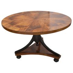 Exceptional Book Matched Biedermeier Center Table 19th Century
