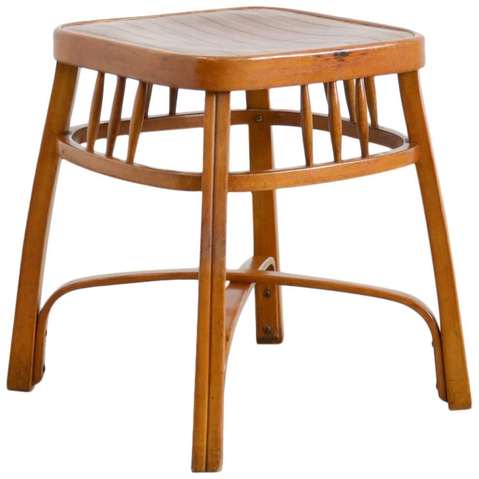 Wiener Secession Stool by Gustav Siegel for J. & J. Kohn