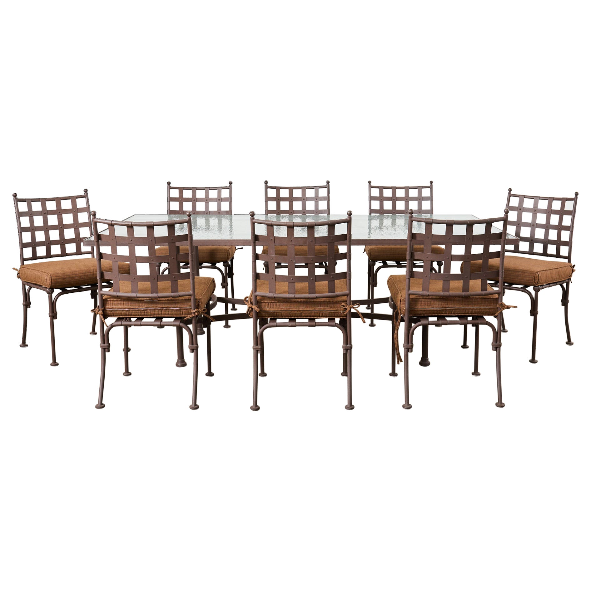 Mario Papperzini for Salterini Style Garden Dining Suite For Sale