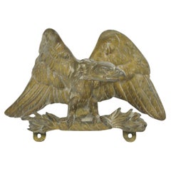 Fonte de meubles en laiton antique, ailes d'aigle déployées