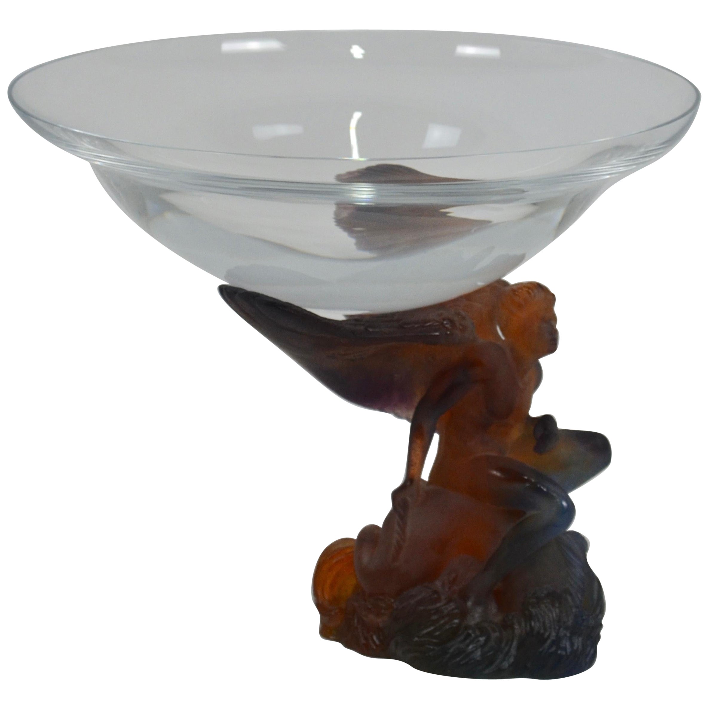 Icare cristal bowl Daum For Sale