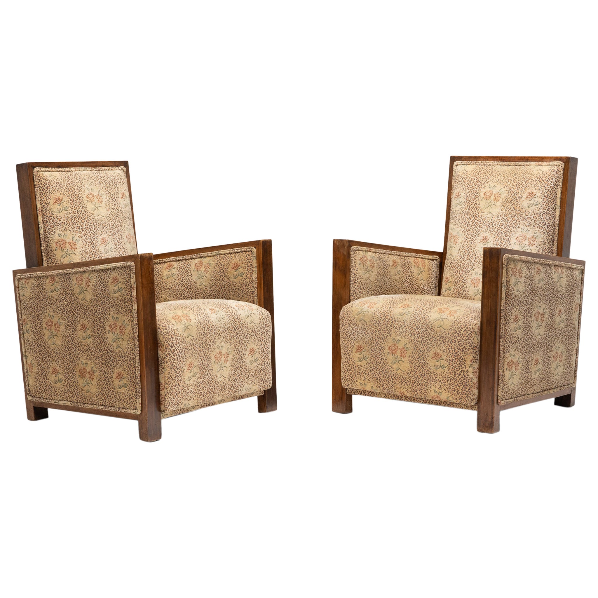 Pair of French Art Deco Armchairs, c. 1930
