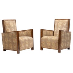 Vintage Pair of French Art Deco Armchairs, c. 1930