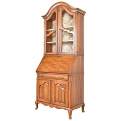 Used Baker Furniture Style French Provincial Louis XV Walnut Drop Front Secretary 