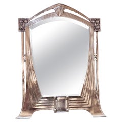 Antique Silverplate Art Deco/Art Nouveau WMF Table Mirror