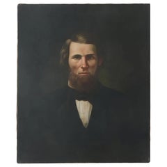 Portrait américain du 19e siècle d'Alfred Troxel président de la First National Bank