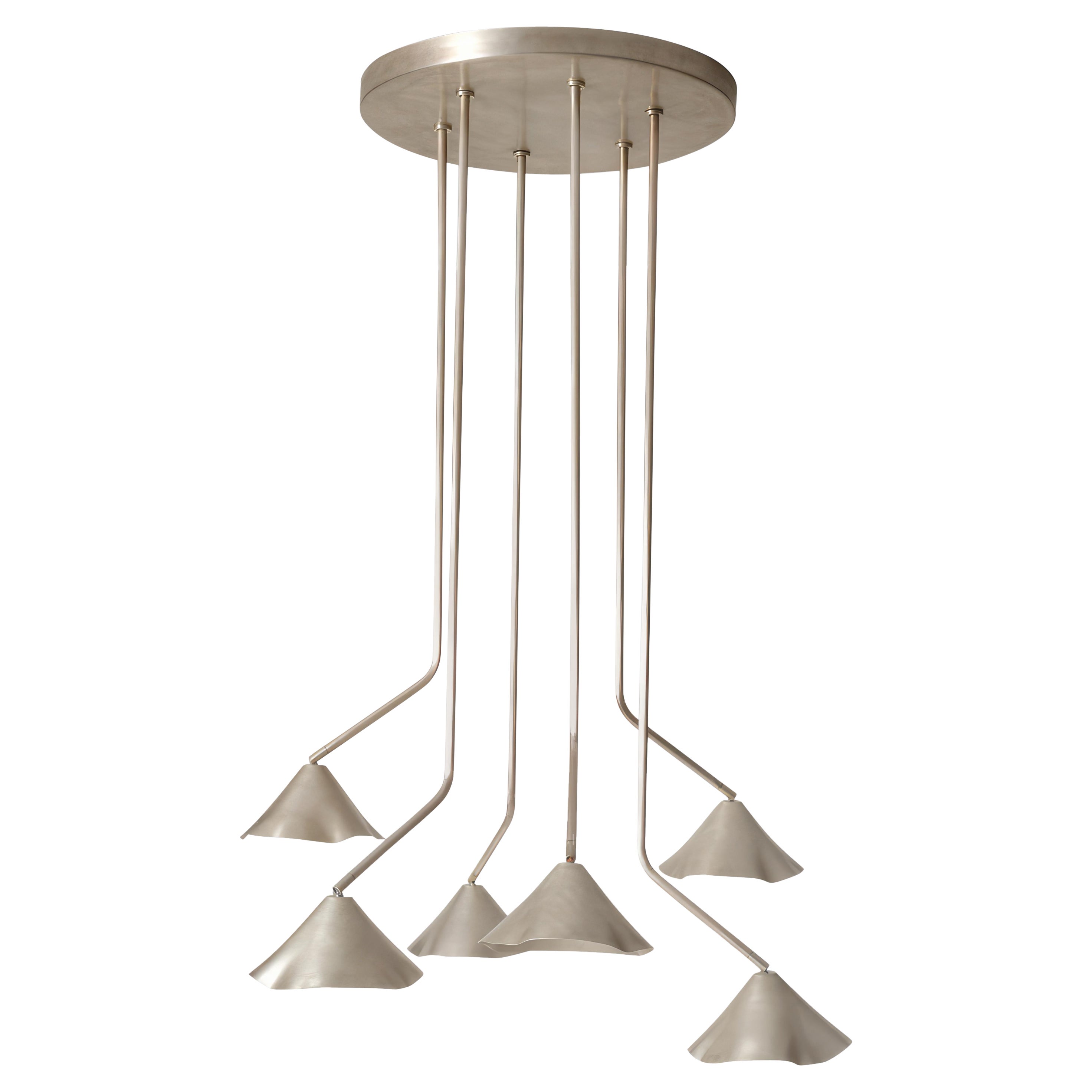 Silver Antica III Chandelier by OHLA STUDIO For Sale