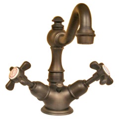 Antique Herbeau France Royale 30001 Single-hole Faucet Mixer, Weathered Brass, France.  