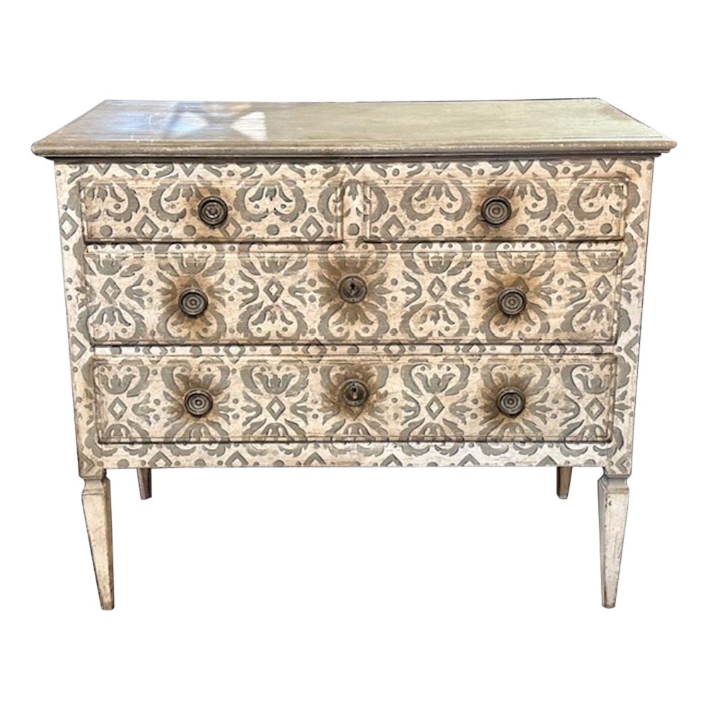 Mid 20th Century Hand-Painted Italian Chest For Sale