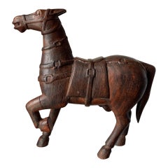 Sculpture ancienne de cheval de style Tang