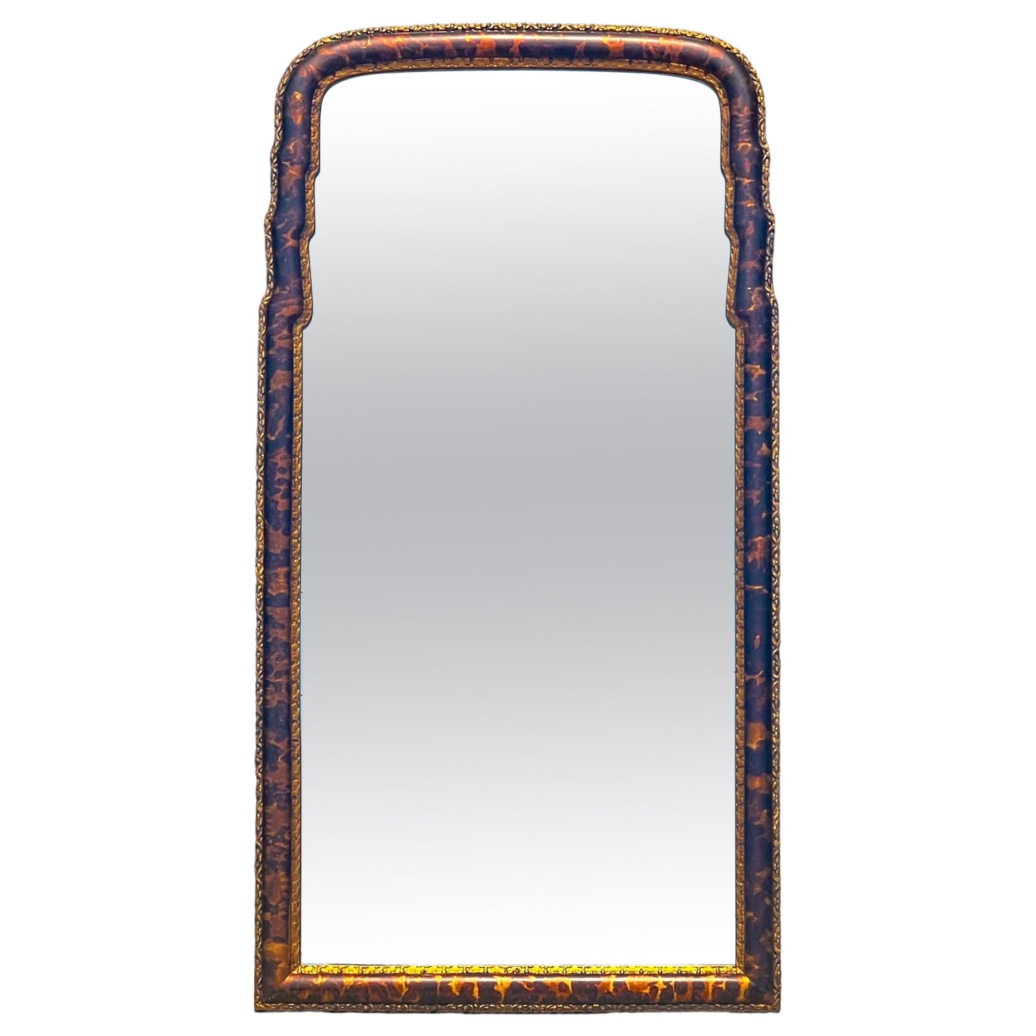 Regency Style Faux Tortoise And Gilt Mirror Att. to LaBarge