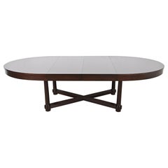 Barbara Barry for Baker Modern Neoclassical Mahogany Dining Table, Refinished