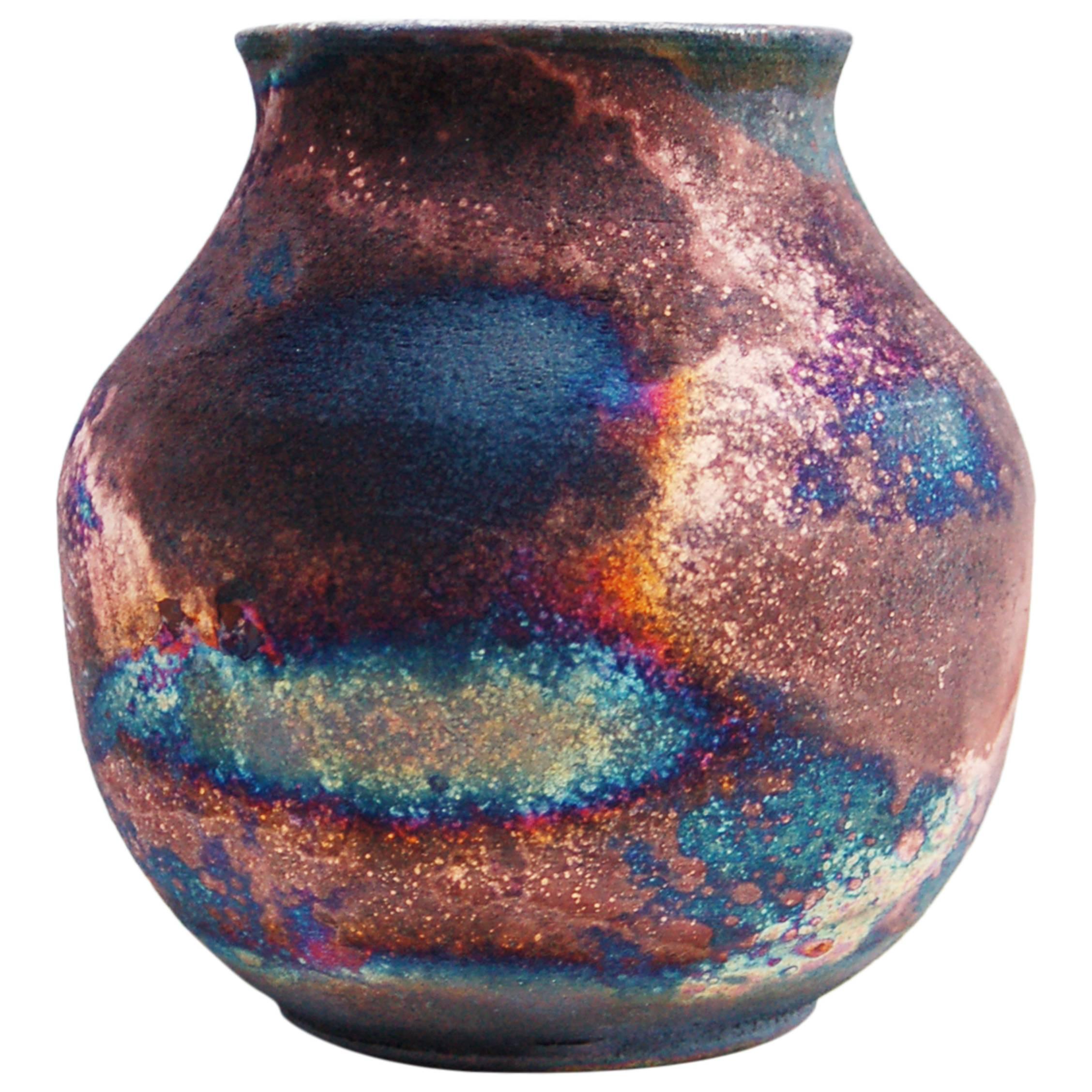 Iridescent Ceramic Vase For Sale