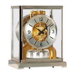 Vintage Jaeger LeCoultre, Bicolor Atmos Clock, Silver and Gold, Manufactured 1978