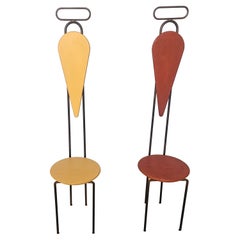 Pair of Sculptural Tall Chairs designedby Krish Ruhs for Cappellini, 1990s