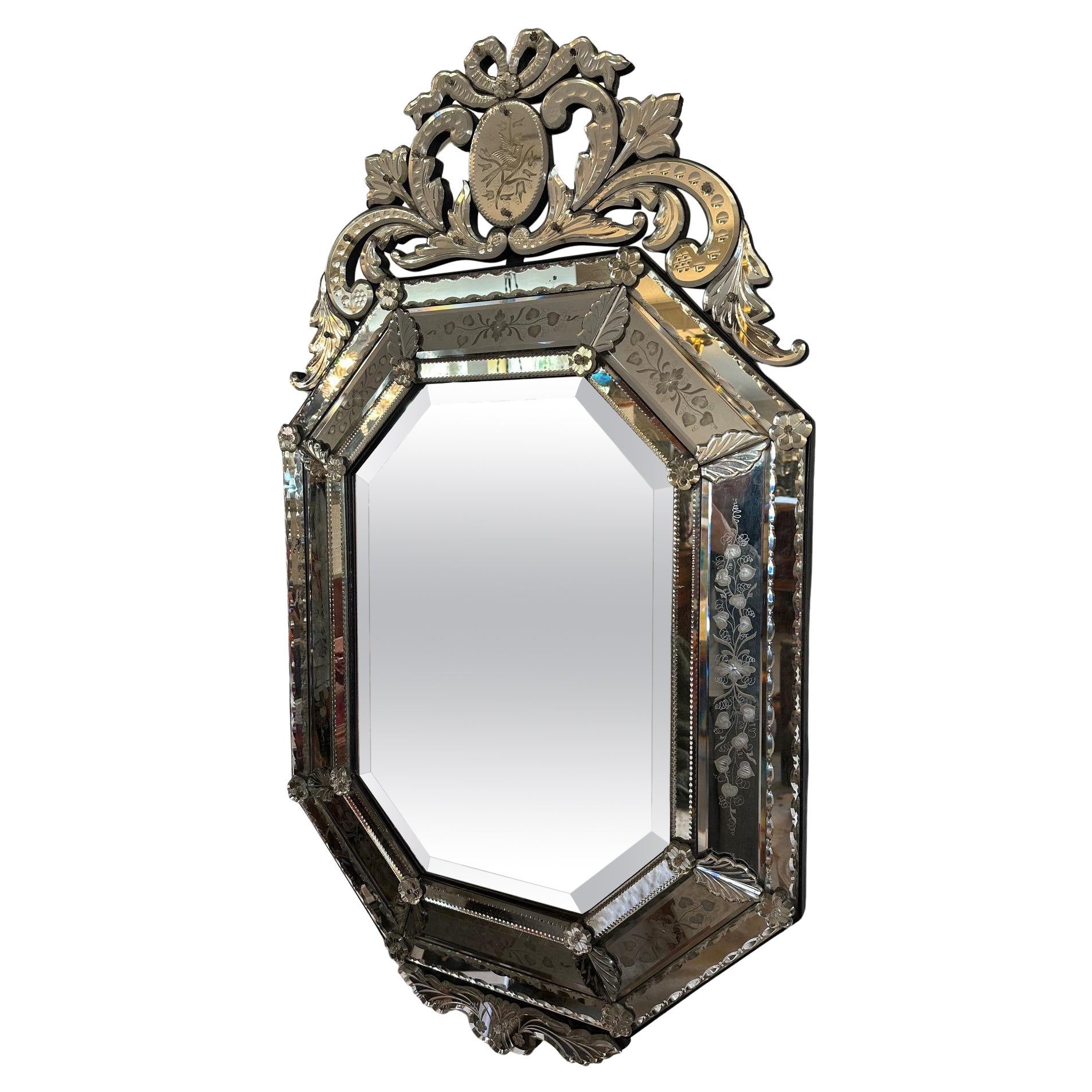 19th century Napoleon III Period Venitian Mirror, 1870s For Sale